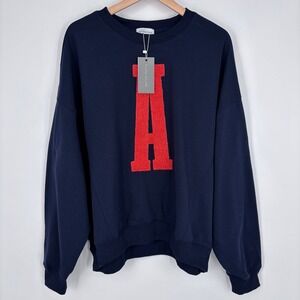 Auburn University Scarlet & Gold Oversized Sweatshirt Womens L Navy Blue NEW